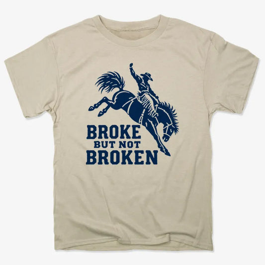 Broke but Not Broken-Unisex Heavyweight T-Shirt-Sand