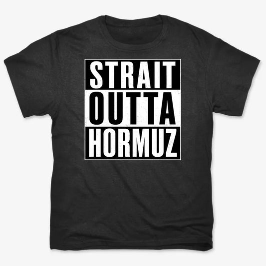 STRAIT OUTTA HORMUZ-Men's T-Shirt-Black