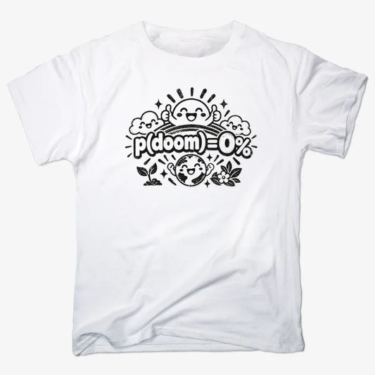 Probability of Doom Is Zero Percent-Unisex Heavyweight T-Shirt-White