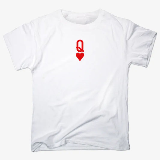Queen of Hearts-Unisex Heavyweight T-Shirt-White