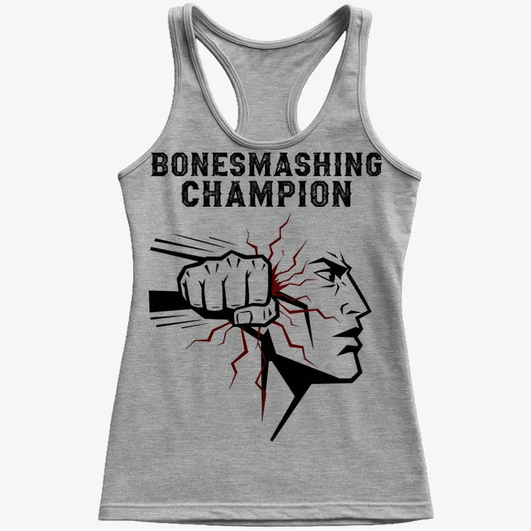 Bone-Smashing Champion Tee-Women's Tank Top-Gray Granite