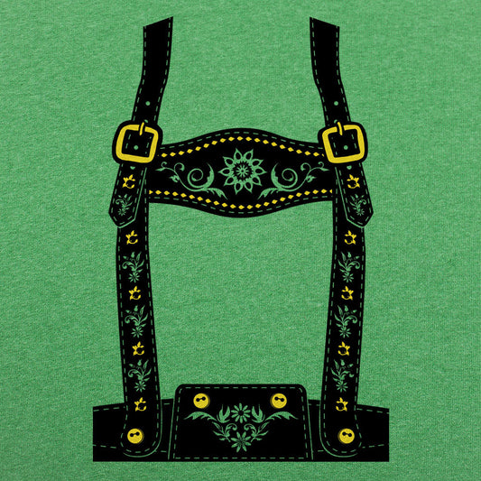 Lederhosen Costume with Suspenders and Floral Embroidery
