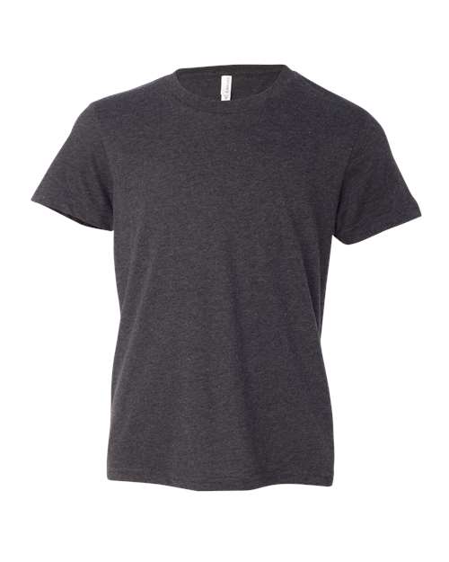 BELLA + CANVAS Youth CVC Jersey Tee - Dark Grey Heather Front
