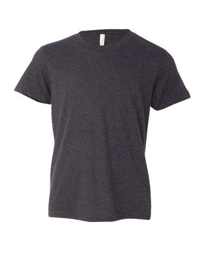 BELLA + CANVAS Youth CVC Jersey Tee - Dark Grey Heather Front