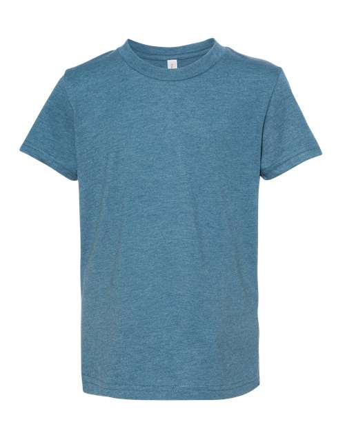 BELLA + CANVAS Youth CVC Jersey Tee - Heather Deep Teal Front