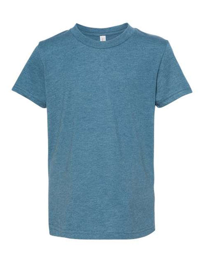 BELLA + CANVAS Youth CVC Jersey Tee - Heather Deep Teal Front