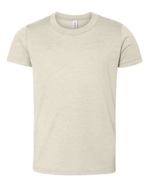 BELLA + CANVAS Youth CVC Jersey Tee - Heather Dust Front