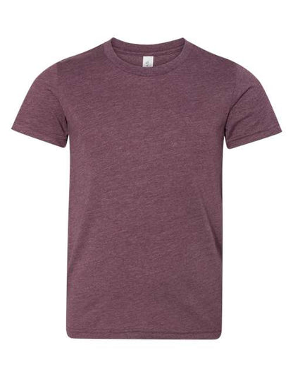 BELLA + CANVAS Youth CVC Jersey Tee - Heather Maroon Front