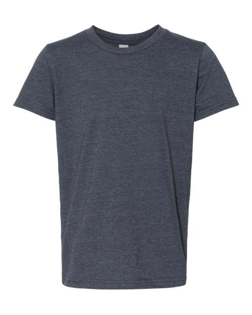 BELLA + CANVAS Youth CVC Jersey Tee - Heather Navy Front