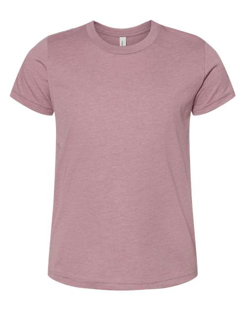 BELLA + CANVAS Youth CVC Jersey Tee - Heather Orchid Front