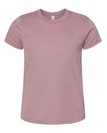 BELLA + CANVAS Youth CVC Jersey Tee - Heather Orchid Front