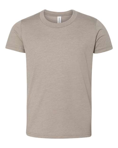 BELLA + CANVAS Youth CVC Jersey Tee - Heather Stone Front