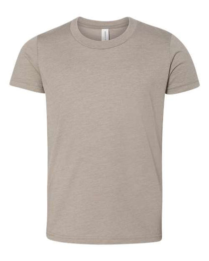 BELLA + CANVAS Youth CVC Jersey Tee - Heather Stone Front