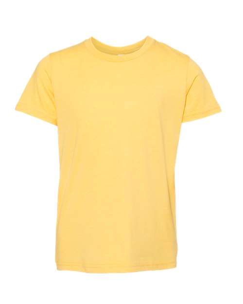 BELLA + CANVAS Youth CVC Jersey Tee - Heather Yellow Gold Front