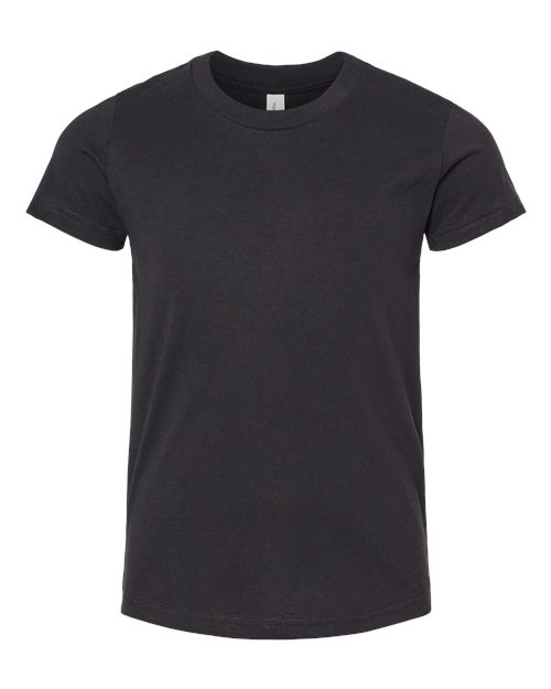 BELLA + CANVAS Youth CVC Jersey Tee - Solid Black Blend Front