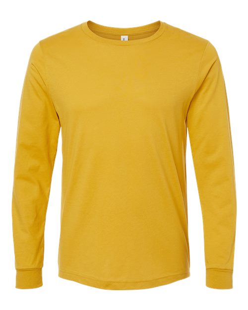 BELLA + CANVAS Unisex Jersey Long Sleeve Tee - Mustard Front