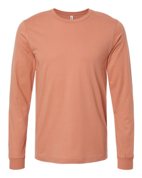 BELLA + CANVAS Unisex Jersey Long Sleeve Tee - Terracotta Front
