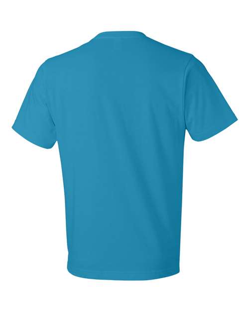 Unisex Softstyle® Lightweight T-Shirt - Caribbean Blue Back