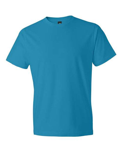 Unisex Softstyle® Lightweight T-Shirt - Caribbean Blue Front