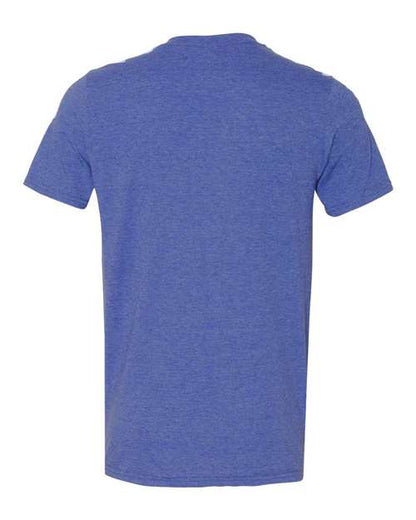 Unisex Softstyle® Lightweight T-Shirt - Heather Blue Back