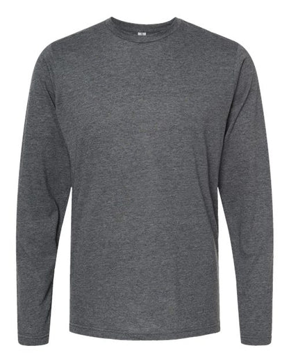 Tultex Unisex Poly-Rich Long Sleeve T-Shirt - Heather Charcoal Front
