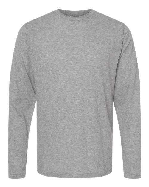 Tultex Unisex Poly-Rich Long Sleeve T-Shirt - Heather Grey Front