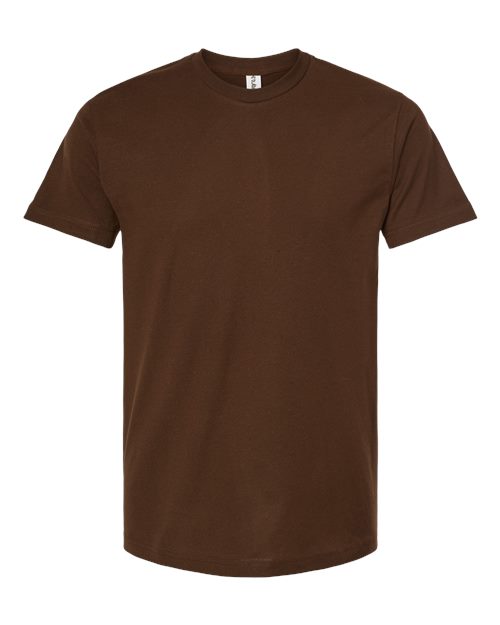 Tultex Unisex Fine Jersey T-Shirt - Brown Front