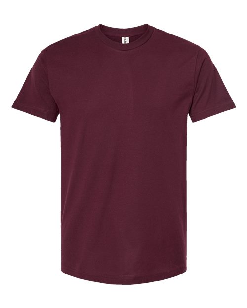 Tultex Unisex Fine Jersey T-Shirt - Burgundy Front