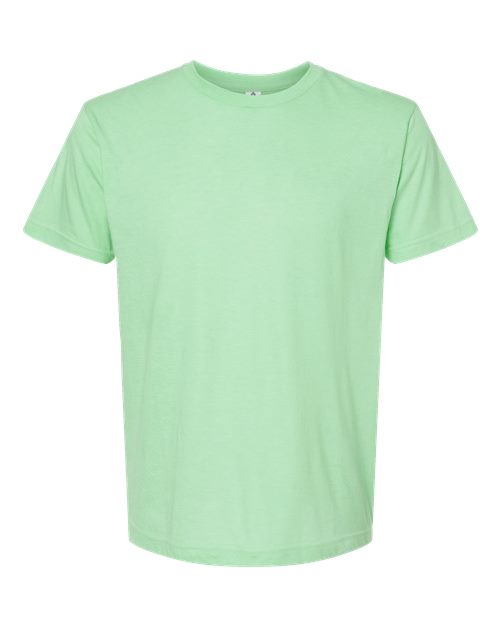 Tultex Unisex Fine Jersey T-Shirt - Heather Neo Mint Front