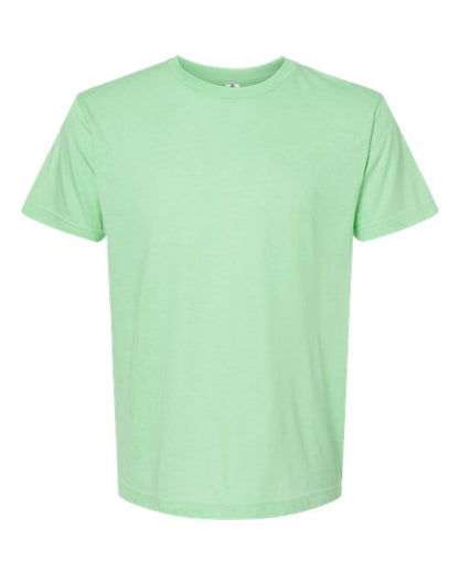 Tultex Unisex Fine Jersey T-Shirt - Heather Neo Mint Front