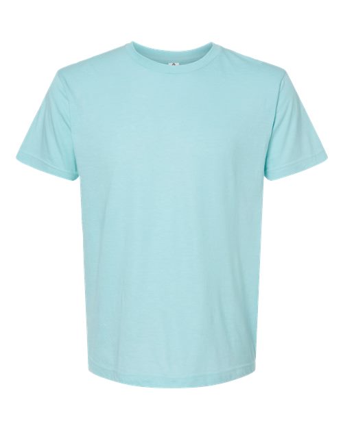 Tultex Unisex Fine Jersey T-Shirt - Heather Purist Blue Front