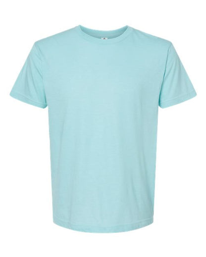 Tultex Unisex Fine Jersey T-Shirt - Heather Purist Blue Front