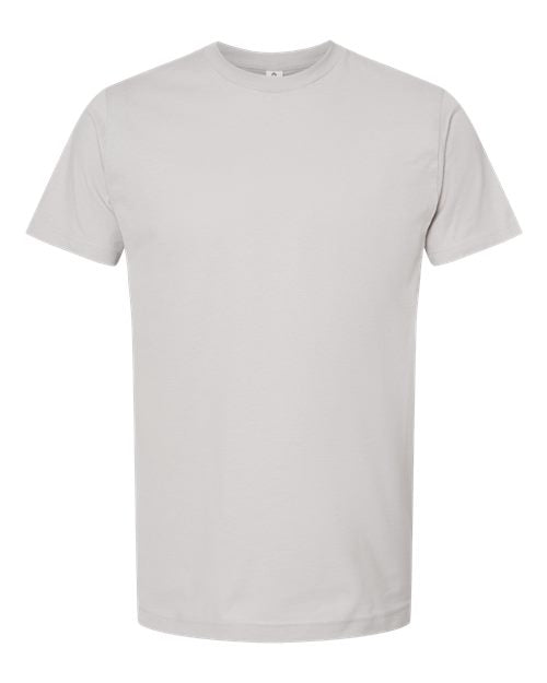 Tultex Unisex Fine Jersey T-Shirt - Silver Front