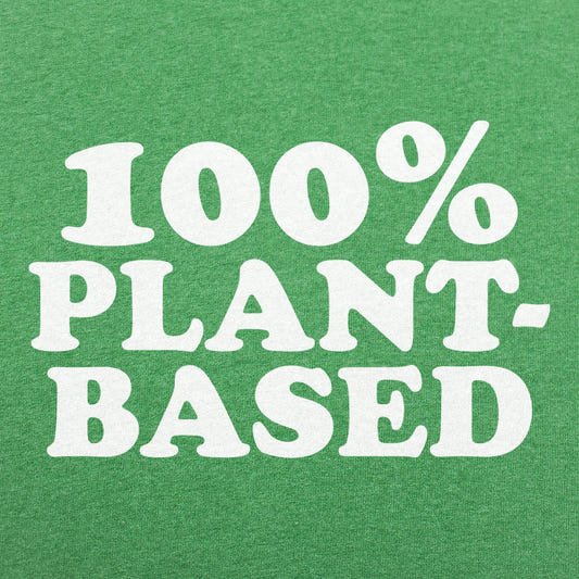 100% Plant Based Vegan Vegetarian Slogan graphic tee design