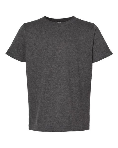 Tultex Youth Fine Jersey T-Shirt - Heather Charcoal Front