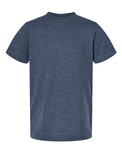 Tultex Youth Fine Jersey T-Shirt - Heather Denim Front