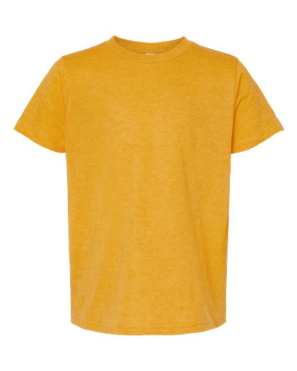 Tultex Youth Fine Jersey T-Shirt - Heather Mellow Yellow Front