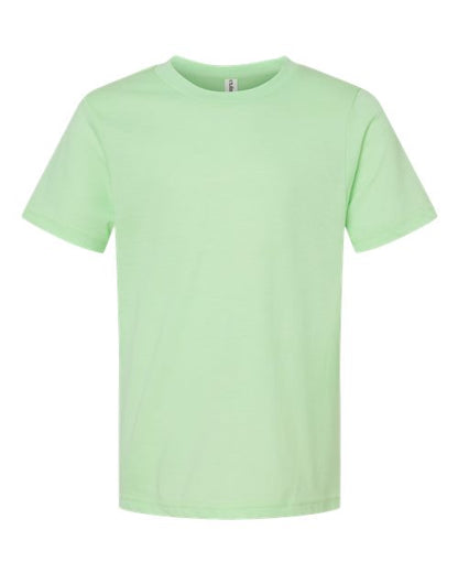 Tultex Youth Fine Jersey T-Shirt - Heather Neo Mint Front