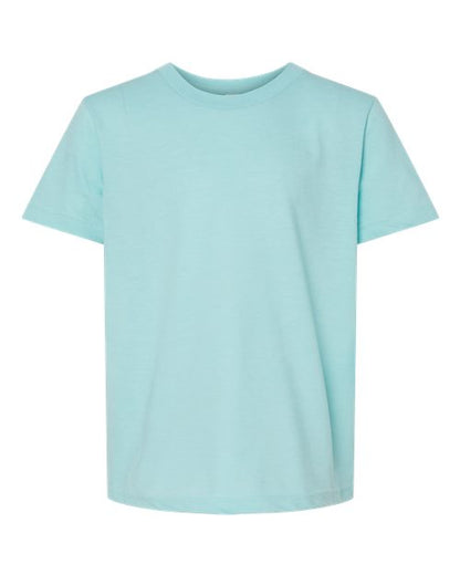 Tultex Youth Fine Jersey T-Shirt - Heather Purist Blue Front