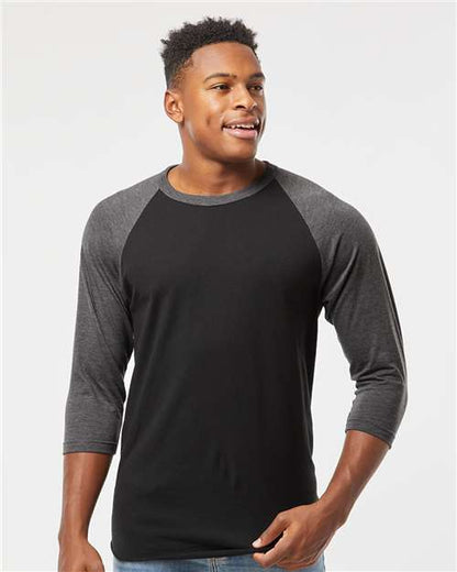 Tultex Unisex Fine Jersey Raglan T-Shirt - Model Front
