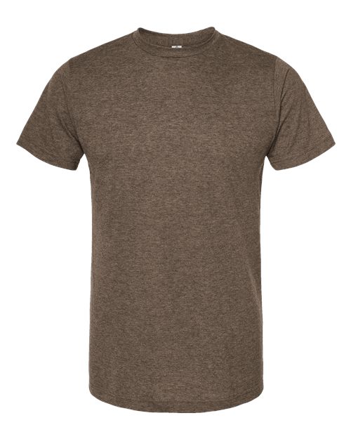 Tultex Unisex Poly-Rich T-Shirt - Heather Brown Front