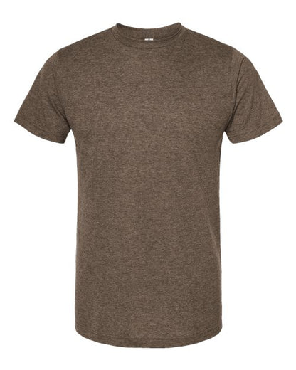Tultex Unisex Poly-Rich T-Shirt - Heather Brown Front