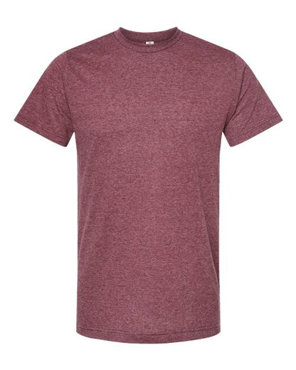 Tultex Unisex Poly-Rich T-Shirt - Heather Burgundy Front