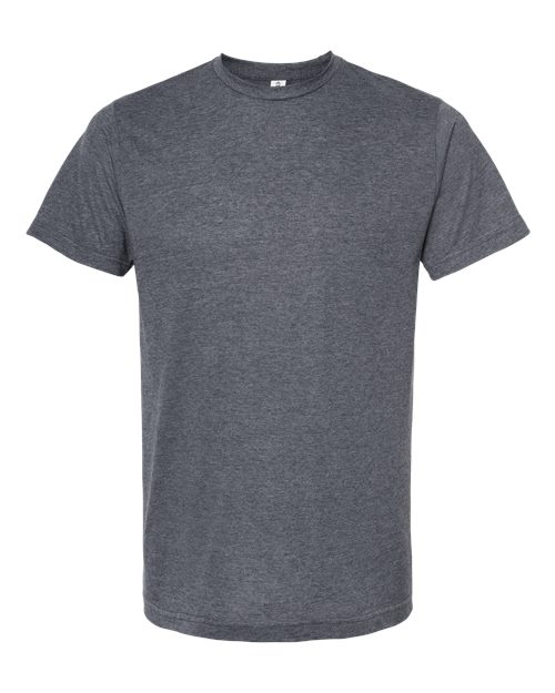 Tultex Unisex Poly-Rich T-Shirt - Heather Navy Front