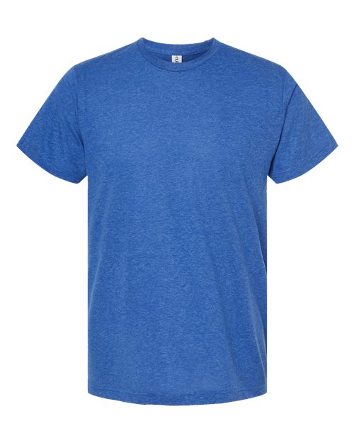 Tultex Unisex Poly-Rich T-Shirt - Heather Royal Front