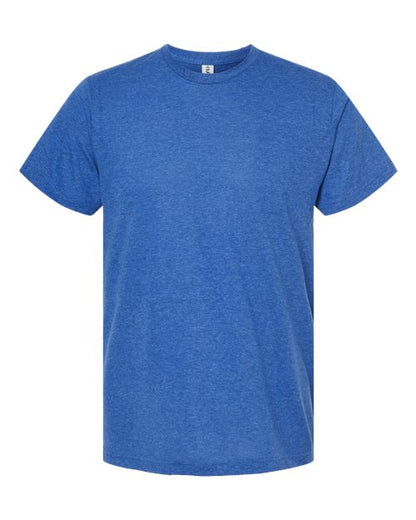 Tultex Unisex Poly-Rich T-Shirt - Heather Royal Front