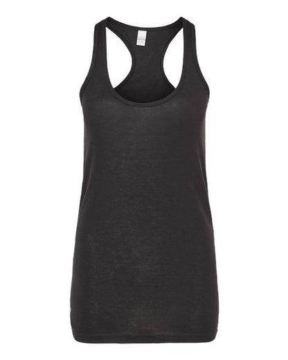 Tultex Women's Poly-Rich Racerback Tank Top - Black Front