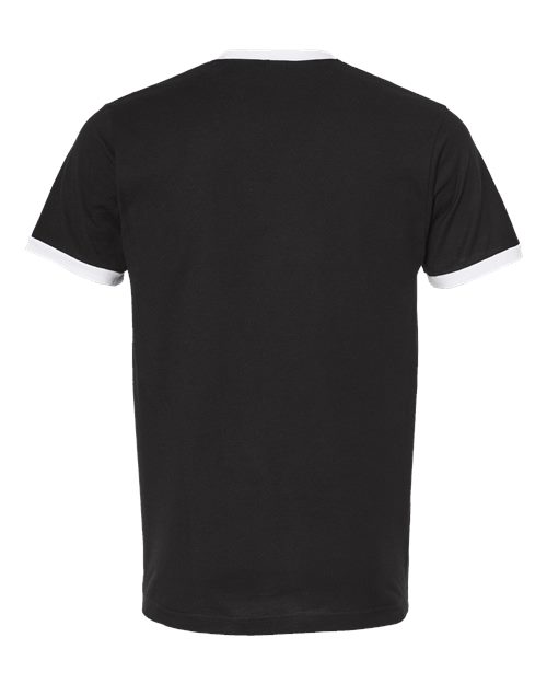 Tultex Unisex Fine Jersey Ringer T-Shirt - Back