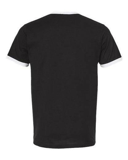 Tultex Unisex Fine Jersey Ringer T-Shirt - Back
