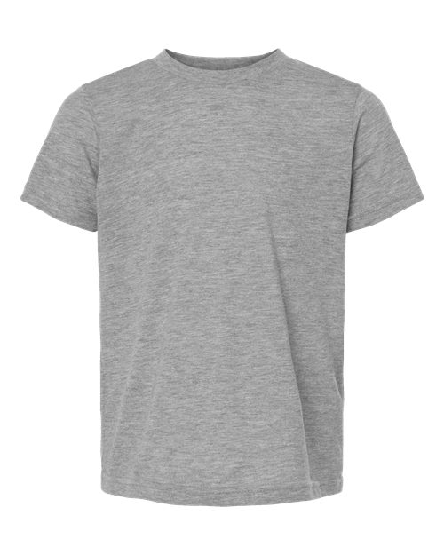 Tultex Youth Poly-Rich T-Shirt - Heather Grey Front